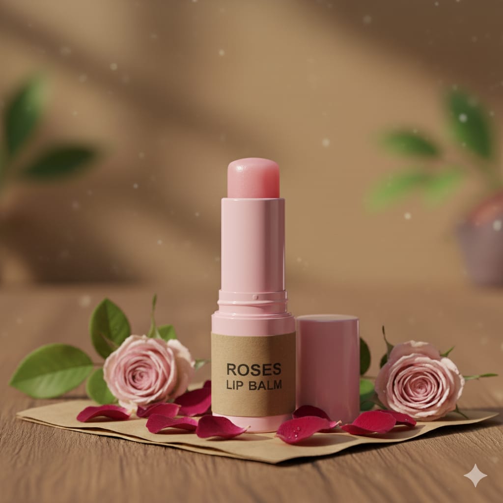balsamo labial de rosas